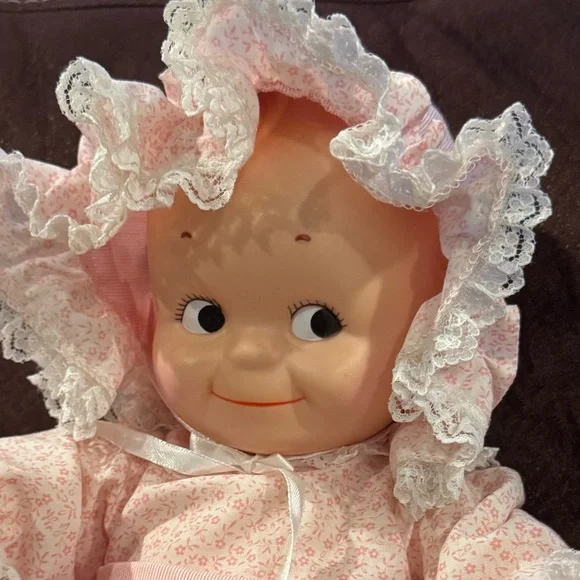 Vintage Kewpie Doll in Pink Lace Dress - Collectable Item - Picture 2 of 5